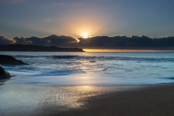 Sunrise Seascape Low Cloud Bank North Pearl Beach Central Coast — Stock Photo, Image