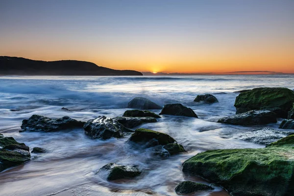 Sonnenaufgang Mit Klarem Himmel Killcare Beach Der Central Coast Nsw — Stockfoto