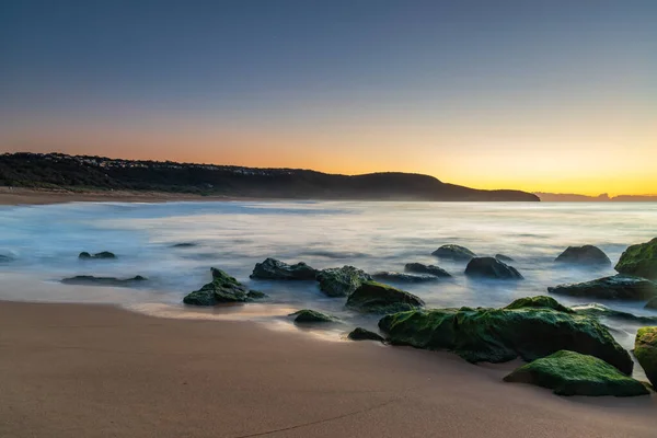 Paisaje Marino Amanecer Con Cielos Despejados Killcare Beach Costa Central — Foto de Stock