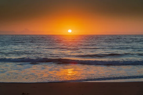 Ανατολή Ηλίου Στη Θάλασσα Στο Macmasters Beach Στην Κεντρική Ακτή — Φωτογραφία Αρχείου