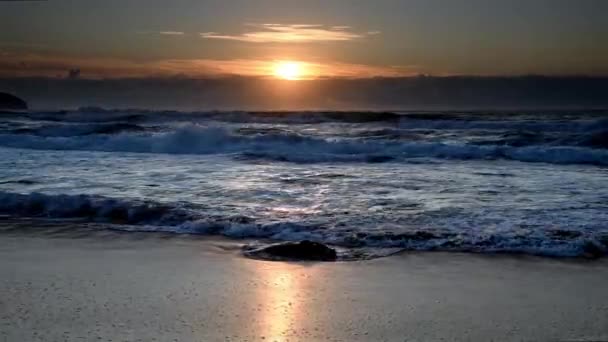 오스트레일리아 Nsw 해안에 비치의 구름과 파도로 — 비디오