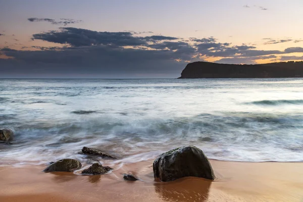 Solnedgång Vid Havet Copacabana Central Coast Nsw Australien — Stockfoto