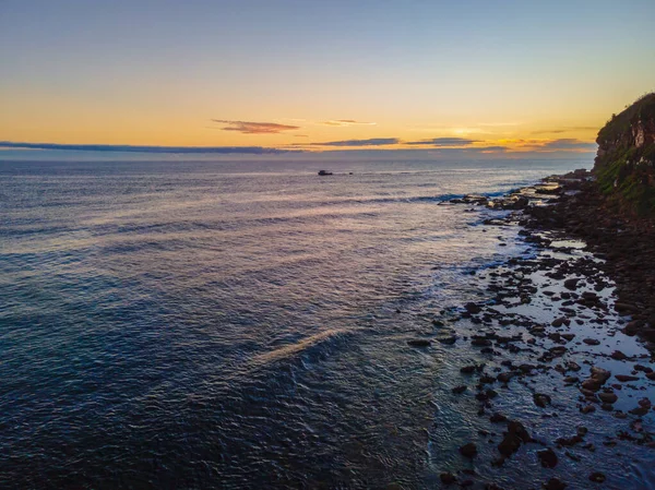 Soluppgång Flygbilder Vid Macmasters Beach Central Coast Nsw Australien — Stockfoto