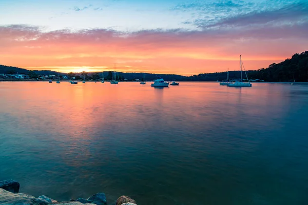 Zonsopgang Bij Ettalong Beach Aan Central Coast Nsw Australië — Stockfoto