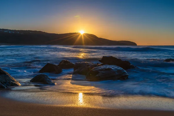 Paysage Marin Lever Soleil Killcare Beach Sur Côte Centrale Nsw — Photo