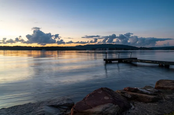 Sonnenaufgang Wasser Woy Woy Der Central Coast Nsw Australien — Stockfoto