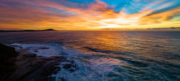 Widok Lotu Ptaka Nad Skillion Terrigal Środkowym Wybrzeżu Nsw Australia — Zdjęcie stockowe