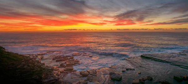 Coastal Aerial Sunrise Views Skillion Terrigal Central Coast Nsw Australia — Stock Photo, Image