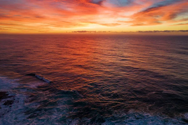 Vista Aérea Costera Del Amanecer Sobre Skillion Terrigal Costa Central — Foto de Stock