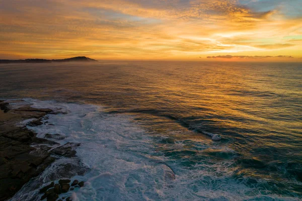 Widok Lotu Ptaka Nad Skillion Terrigal Środkowym Wybrzeżu Nsw Australia — Zdjęcie stockowe