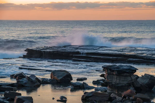 Sahil Gündoğumu Deniz Manzarası Central Coast Nsw Avustralya Daki Terrigal — Stok fotoğraf