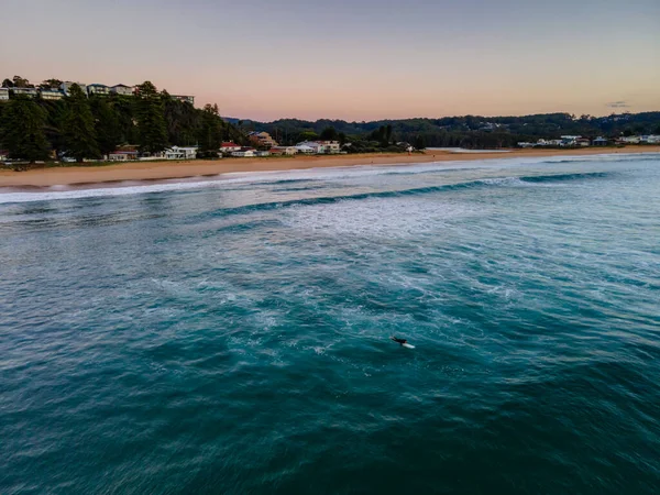 Zonsopgang Zeegezicht Van Boven Bij Avoca Beach Aan Central Coast — Stockfoto