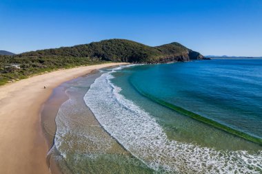 Elizabeth Beach, Barrington Sahili, NSW, Avustralya 'daki Pacific Palms' taki Booti Booti Ulusal Parkı 'nın bir parçasıdır..