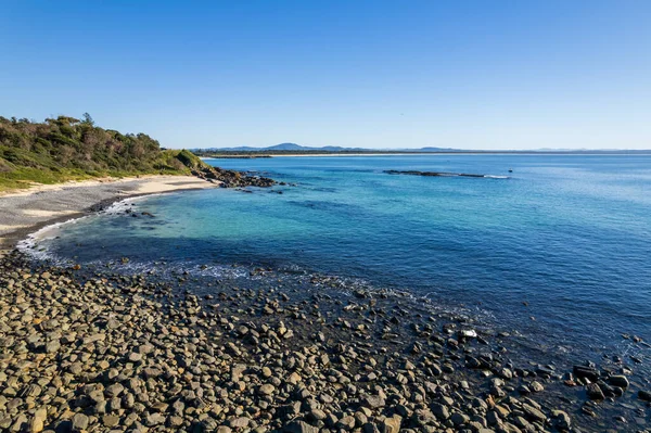 Widok Plażę Żwirową Forster Tuncurry Wybrzeżu Barrington Nsw Australia — Zdjęcie stockowe