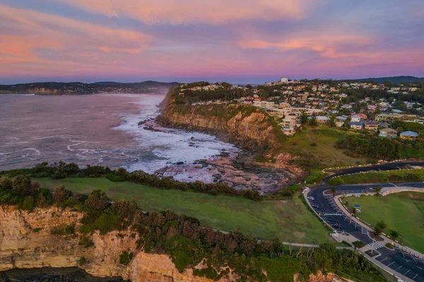 Coastal Aerial Sunrise Views Skillion Terrigal Central Coast Nsw Australia — Stock Photo, Image