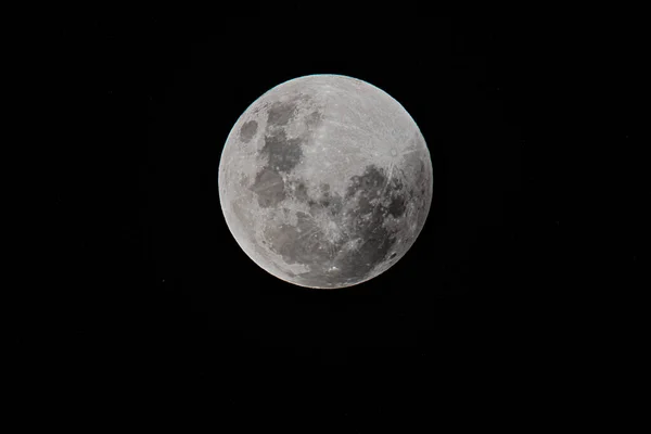 만월의 월식은 2021 오스트레일리아 Nsw 비치에서 있었다 Super Moon 블러드 — 스톡 사진