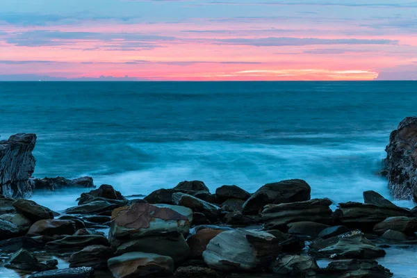 Paisaje Marino Amanecer Avoca Beach Costa Central Nsw Australia — Foto de Stock