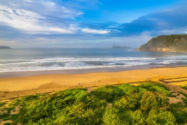 Umina Plajı 'nda kış günü Central Coast, NSW, Avustralya.