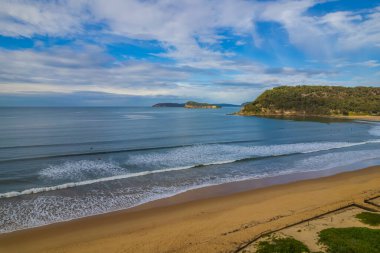Umina Plajı 'nda kış günü Central Coast, NSW, Avustralya.