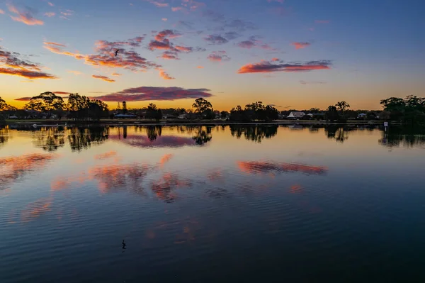 Waterscape Sunset Teluk Ohmas Forster Tuncurry Pantai Barrington Nsw Australia — Stok Foto