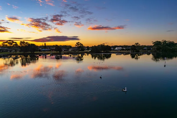 Puesta Sol Ohmas Bay Forster Tuncurry Costa Barrington Nsw Australia — Foto de Stock