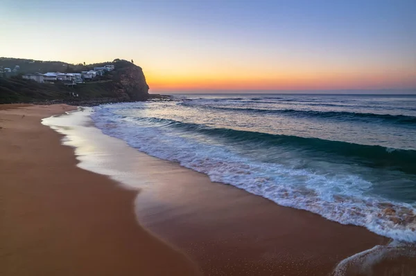 Sunrise Θαλασσογραφία Καθαρό Ουρανό Copacabana Στην Κεντρική Ακτή Nsw Αυστραλία — Φωτογραφία Αρχείου