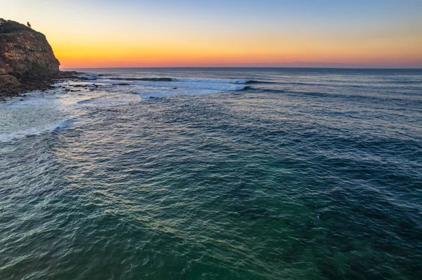 Soluppgång Sjölandskap Med Klar Himmel Copacabana Central Coast Nsw Australien — Stockfoto