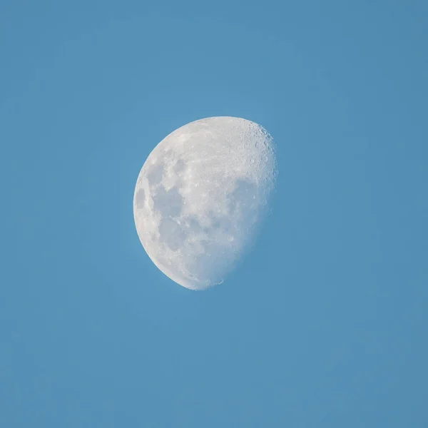 Céu Azul Lua Parcial Sydney Nsw Austrália — Fotografia de Stock