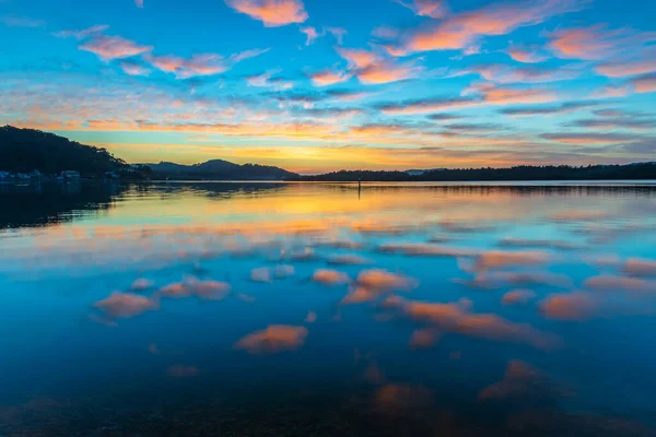 Sunrise Waterscape Clouds Brisbane Waters Woy Woy Central Coast Nsw — Fotografia de Stock