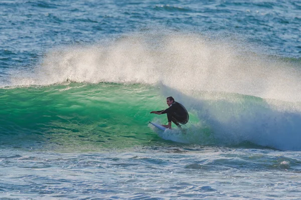 Surf Mattutino Presto Con Onde Piedi Macmasters Beach Sulla Costa — Foto Stock