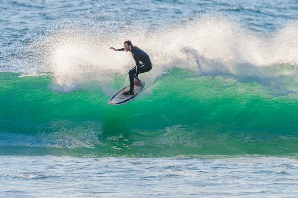 Surf Mattutino Presto Con Onde Piedi Macmasters Beach Sulla Costa — Foto Stock