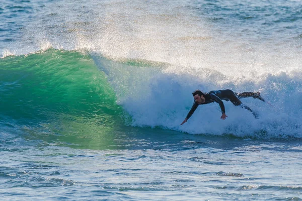 Νωρίς Πρωί Surf Έως Πόδια Κύματα Στο Macmasters Beach Στην — Φωτογραφία Αρχείου