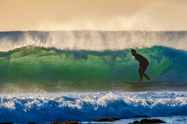 Surfe Manhã Cedo Com Ondas Pés Macmasters Beach Costa Central — Fotografia de Stock