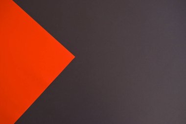 Minimum konsept, turuncu ve koyu gri kağıt. Bright Sweet moda tarzı. Yaratıcı konsept. İş planı, afişler ve afişler