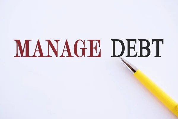 Writing Note Showing Manage Debt Business Photo Showcasing Unofficial Agreement — Stock Photo, Image