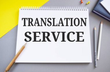 Translation Services text written in Notebook. Business photo for organization that provide showing to translate speech . Learning of foreign languages concept clipart