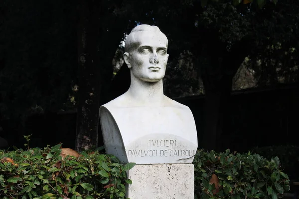 Sculptures Des Personnalités Célèbres Villa Borghese Célèbre Parc Rome Italie — Photo