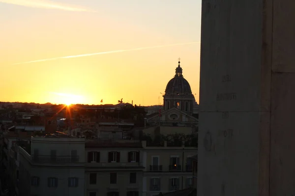 view of rome italy near sunset