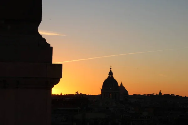 View Rome Italy Sunset — Stock Photo, Image