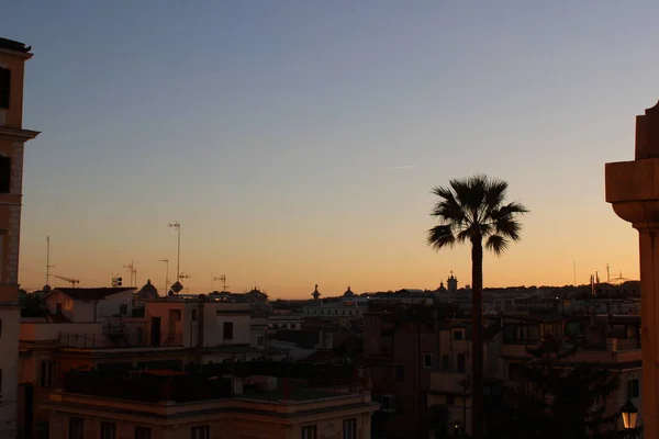 view of rome italy near sunset