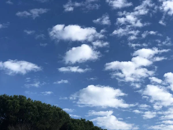 Schöne Wolken Blauen Himmel — Stockfoto