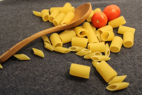 Uncooked Pasta Raw Pasta Table — Stock Photo, Image