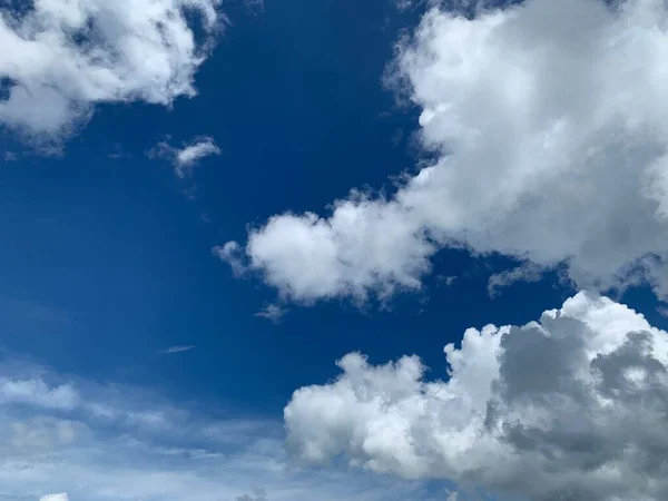 Weiße Wolke Auf Blauem Himmel Hintergrund Ep43 — Stockfoto