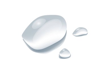 Gerçekçi su damlası vektörleri beyaz arkaplan ep60 üzerinde izole