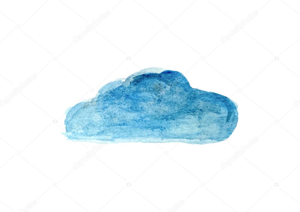 watercolor cloud vector isolated on white background ep01