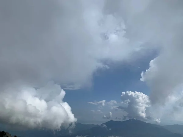 Nube Blanca Sobre Fondo Azul Del Cielo Ep48 — Foto de Stock