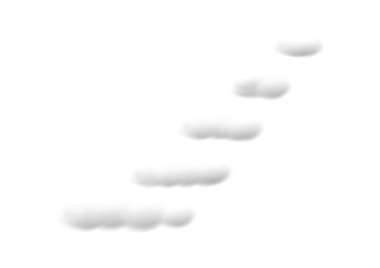 gerçekçi 5 adım bulut vektörleri beyaz arkaplan 142 de izole edildi