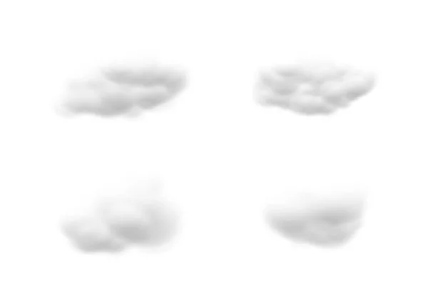 Realistische Wolkenvektoren Isoliert Auf Weißem Hintergrund Ep109 — Stockvektor