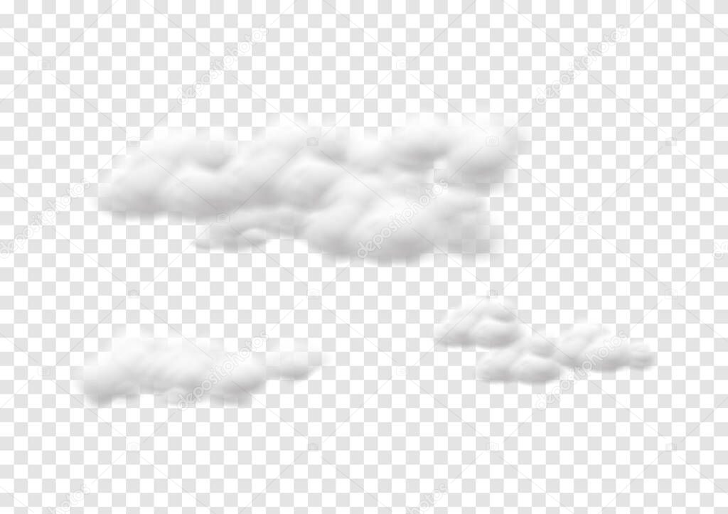realistic cloud vectors isolated on transparency background ep139