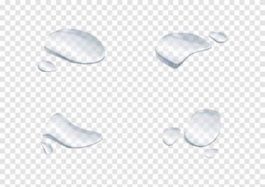 Gerçekçi su damlası vektörleri, şeffaflık arkaplanı 81. bölüm üzerinde izole edildi